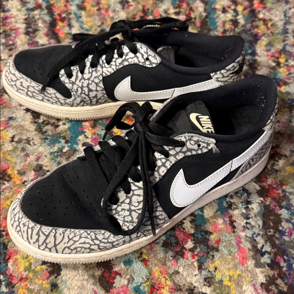Nike Black and White Patterned Air Jordans